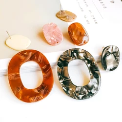 ZEROUP Oval Stud Earrings Ear Accessories Jewelry Component Ornaments Diy Material Handmade 6pcs