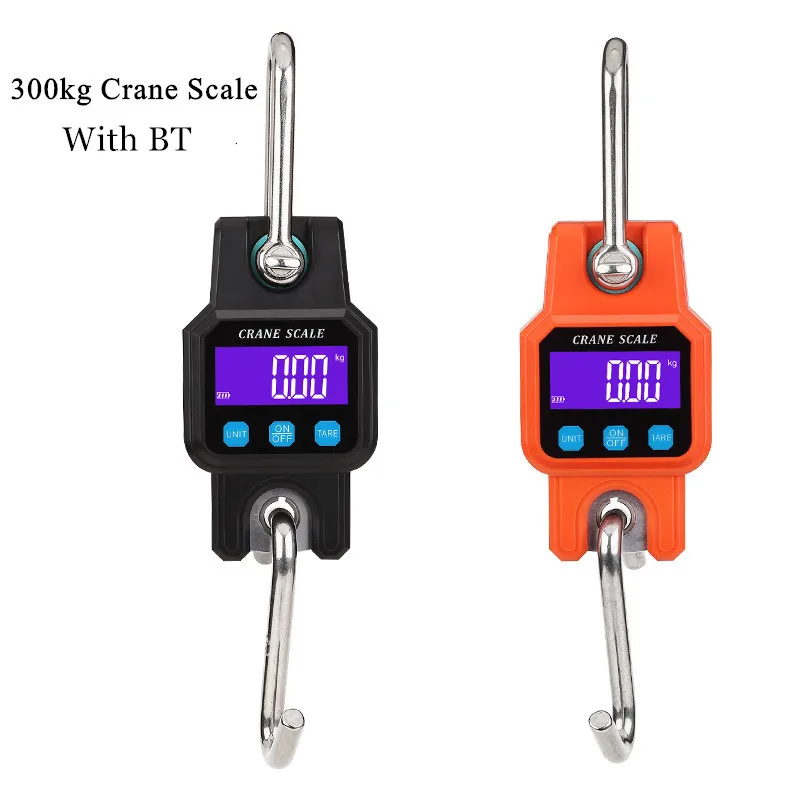 300kg/50g Bluetooth Crane Scale Rechargeable Digital Hanging Hook Scales Electronic Weight USB Stainless Steel Heavy Duty Weight