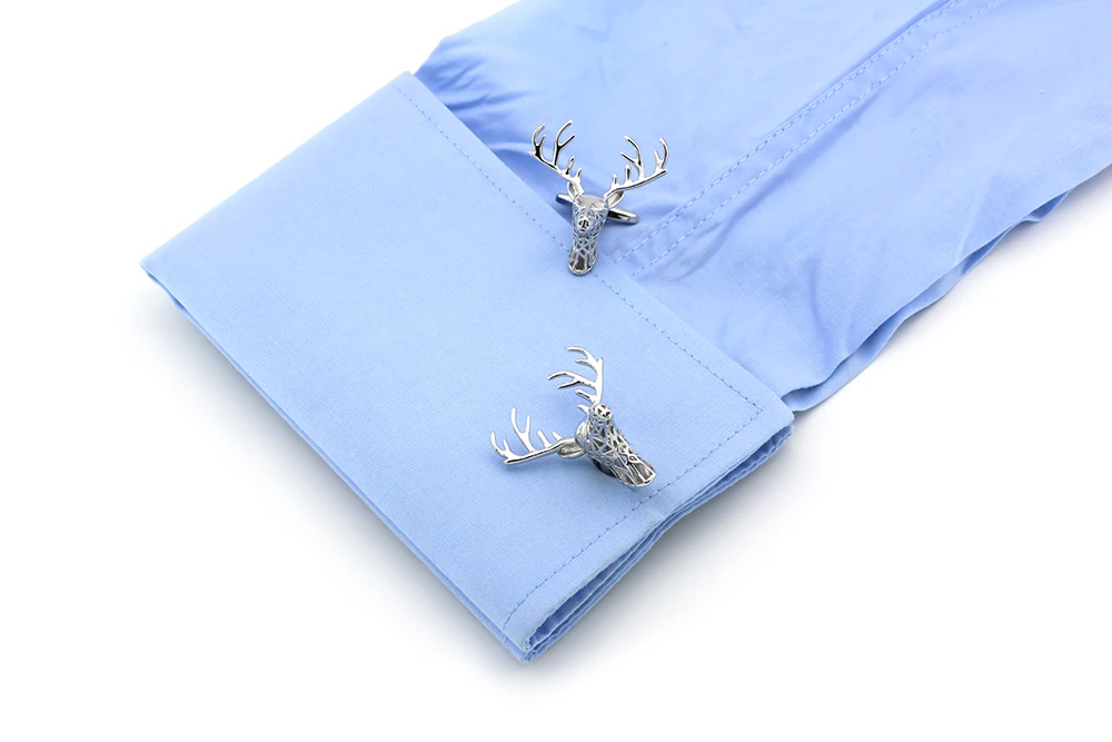 iGame Factory Supply Deer Cufflinks Silver Color Art Sika Design Quality Cuff Links Free Shipping