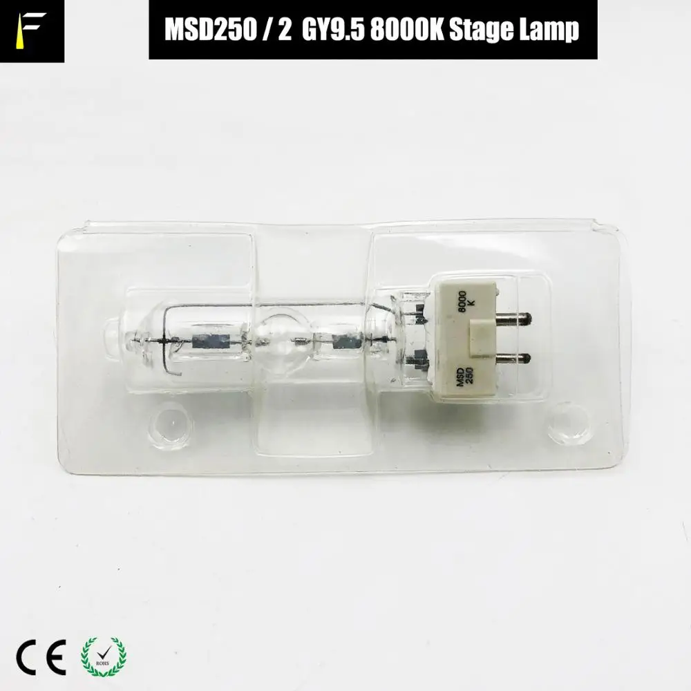 MSD250/2 30H Gy9.5 Classic Lamp MSD MSR 250 Sorcerer Stage Light Bulb HSD250w /80 Gas Discharge Lamp Single End Pin Bubble