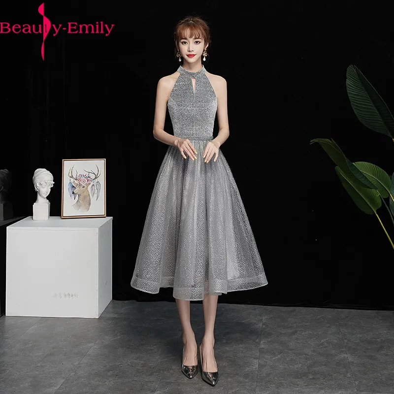 

Sexy Halter Sleeveless Zipper Back Silver Women Evening Dress Charming Sequined Bling Ruched Fashion Woman Formal Party Dress
