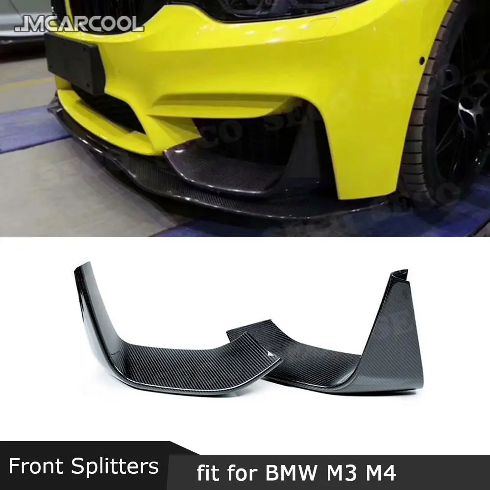 

Carbon Fiber Material Front Bumper Lip Splitters Flap Cupwings for BMW 3 Series F80 M3 M4 4 Series F82 F83 M4 2012 - 2018