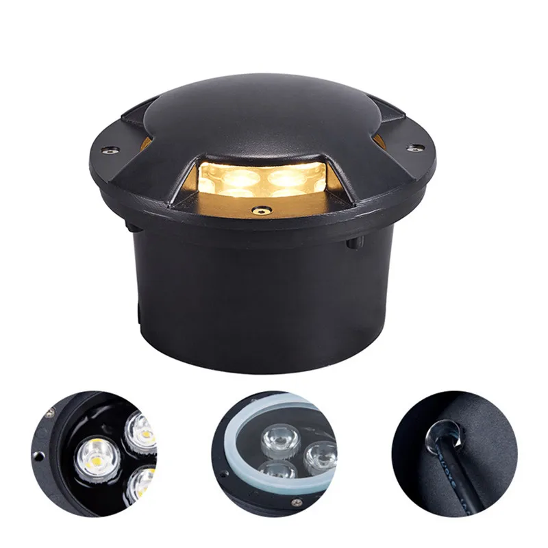 

Outdoor IP67 Deck light 220V 110V 12V Buried Stair Step Lights 6W 9W 12W 18W Garden Yard Decoration Recessed Landscape Path Lamp