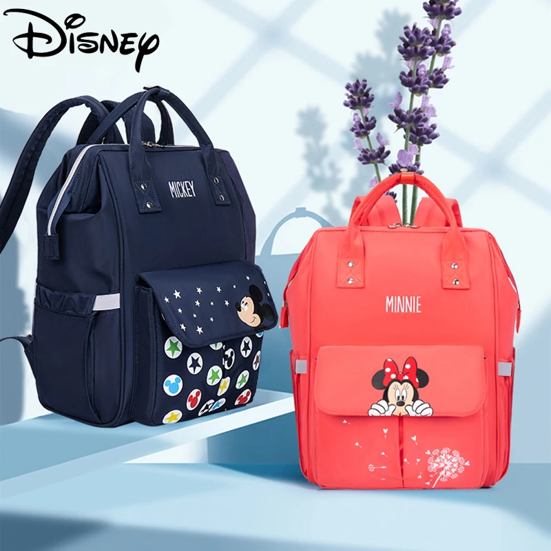 New Cartoon Mickey Minnie USB Diaper Bag Organizer Maternity Bag For Stroller Nappy Bag Backpack Nursing Bag For Baby Care