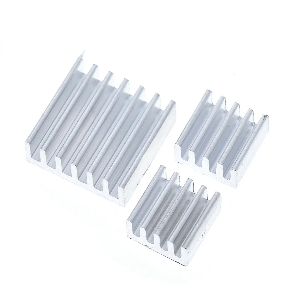 3PCS Adhésif Raspberry Pi Refroidisseur de Radiateur Radiateur En Aluminium Pur Kit Radiateur Pour Le Refroidissement Raspberry Pi 2 B