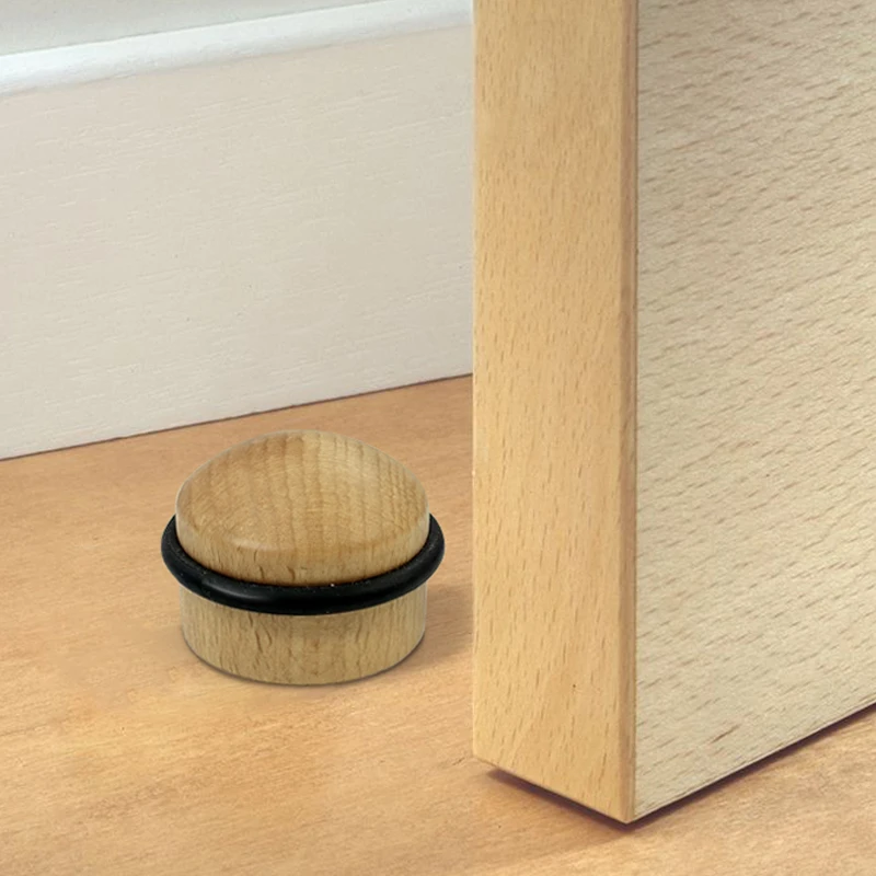 Wooden Door Stopper Wall Silicone Rubber Stops Doorstop House Floor Door Wedge Stop Handle Protector Holders Blocker deurstopper image 5
