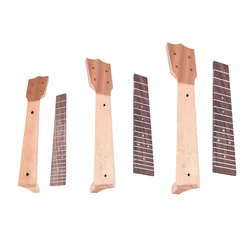 High Quality Wooden Ukulele Neck + Fingerboard Fretboard for 21 23 26 Inch Concert Ukulele DIY