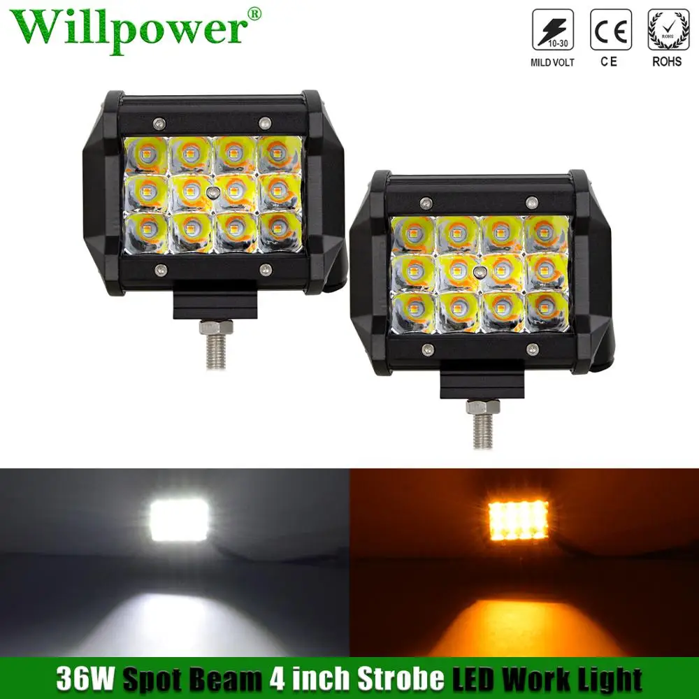 Offroad Car Amber White Light 36W 4