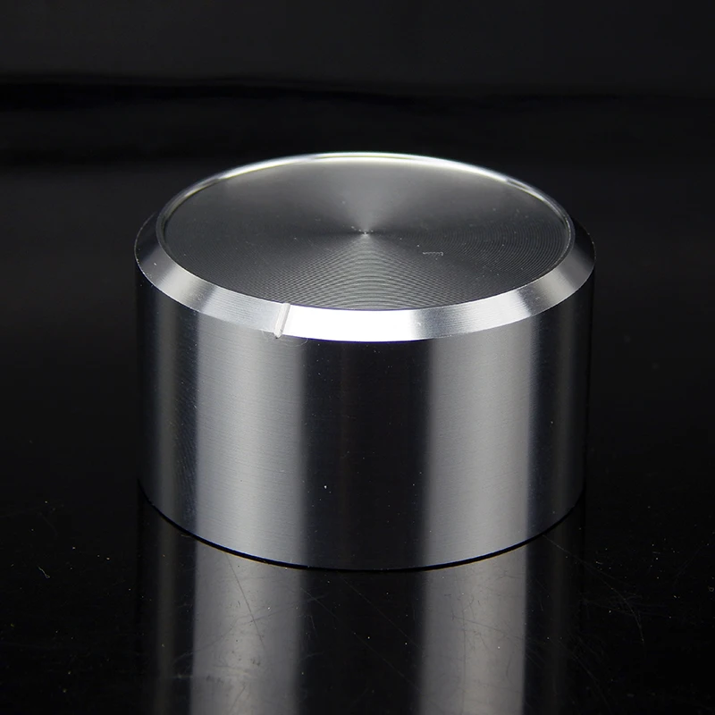 Aluminum Volume Knob 38mm Diameter 22mm Height 1pcs HIFI Audio Replacement for Amplifier Potentiometer with 6mm Hole Screw Type