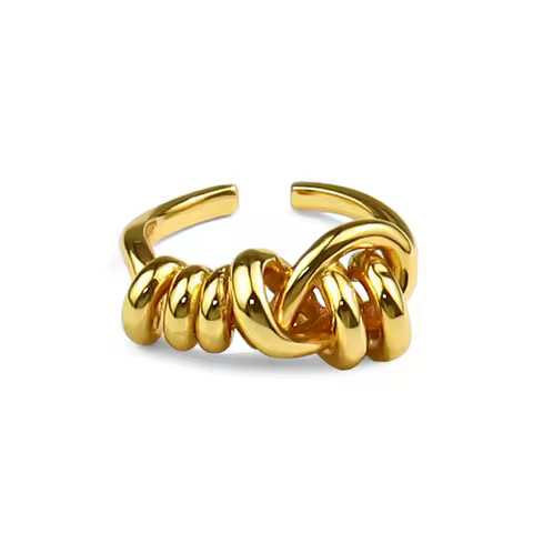 LIVVY Silver Color Irregular Multilayer Geometric Circle Winding Ring For Woman Fashion Temperament Classic Jewelry Gift