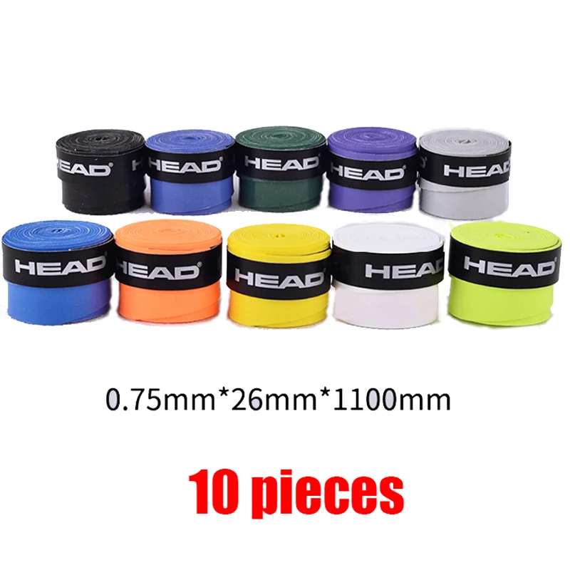 10 Pcs Original HEAD Tennis Overgrip Tennis Racket Tenis Sweatband Antivibrad Hand Glue Wrapped Bandage Anti-perspirant Thick