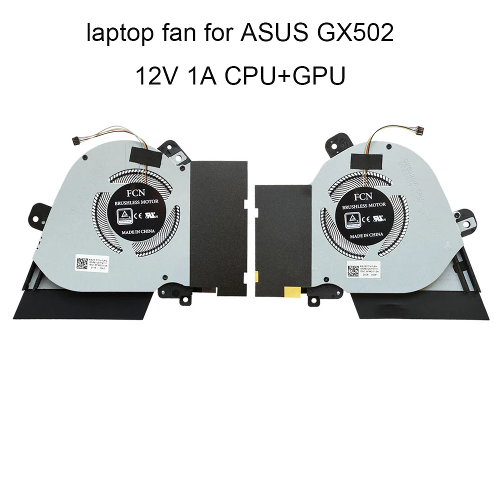 Computer Cooling Fan for ASUS ROG Zephyrus S GX502 GU502 LWS GX502GW GU502GW GPU CPU Cooler Radiator fan 13NR01V0T14111 DC12V 1A