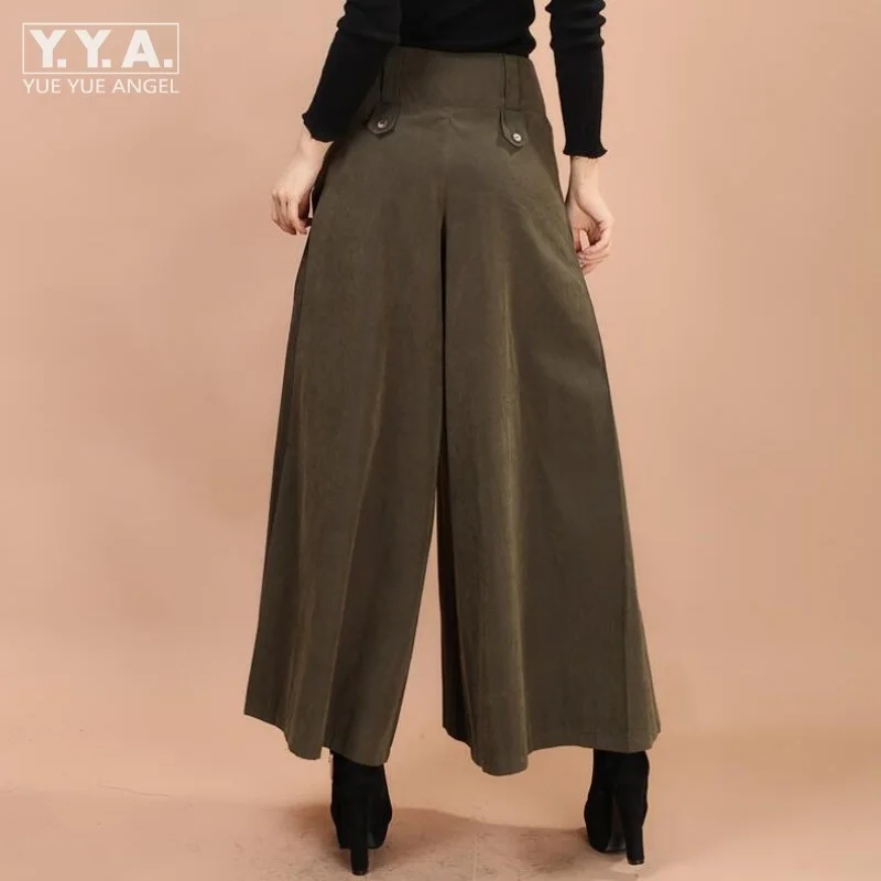 

Military Women High-waisted Wide Leg Harem Pants Cotton Blend Loose Trousers Full Length Trouser Female Clothing Plus Size M-9XL