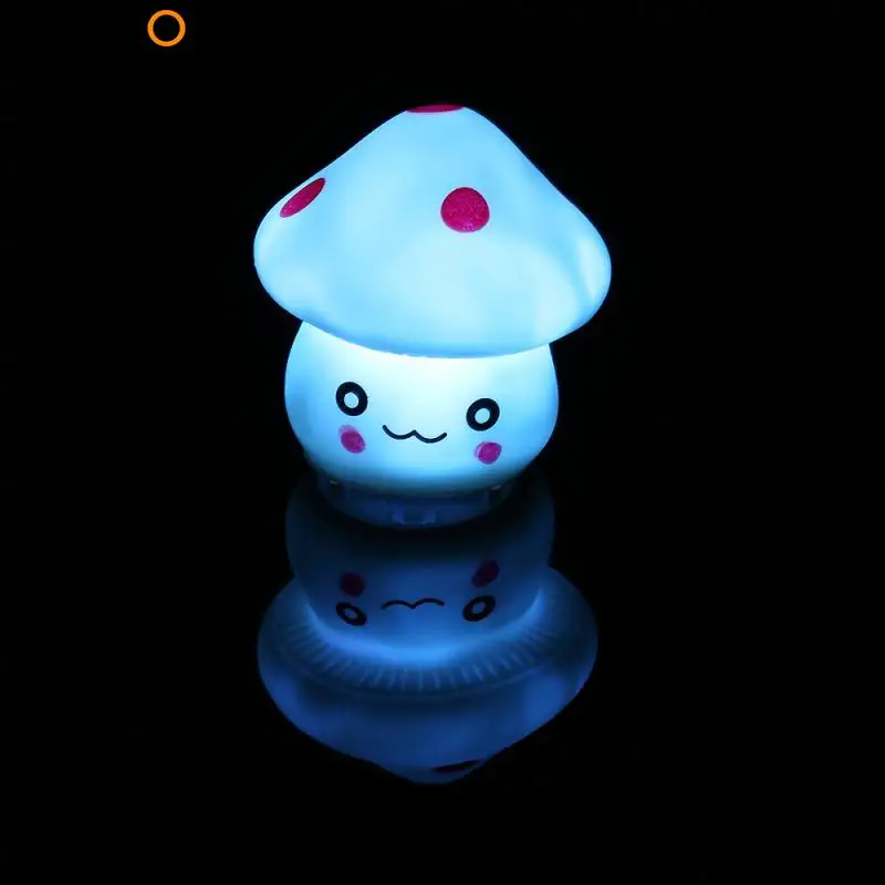 Romantic Mushroom Colorful LED Night Light Creative Children's Luminous Small Toys New Strange Square Desk Reading Home Decor