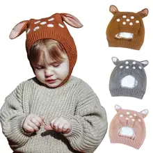 Winter Baby Deer Ears Knit Hat #2