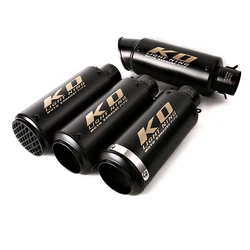 Black Universal KO 51mm 61mm Motorcycle Exhaust Muffler Pipe Dirt Bike ATV Escape Removable DB Killer Stainless Steel Silencers