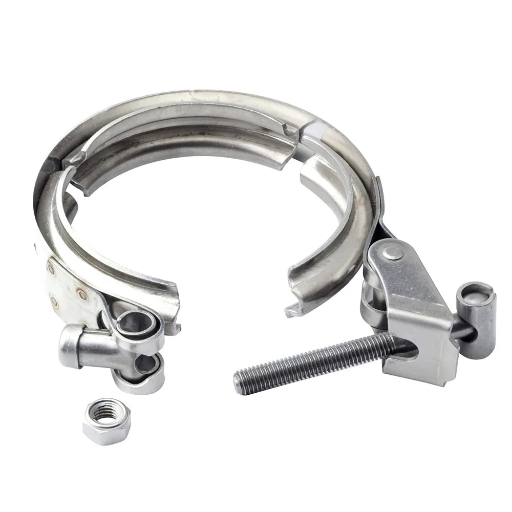 ZUCZUG 1.5 To 6.0 Inch Quick Release V Band Clamp Stainless Steel 304 Exhaust Down Pipe--Clamp Only Not Including Flanges