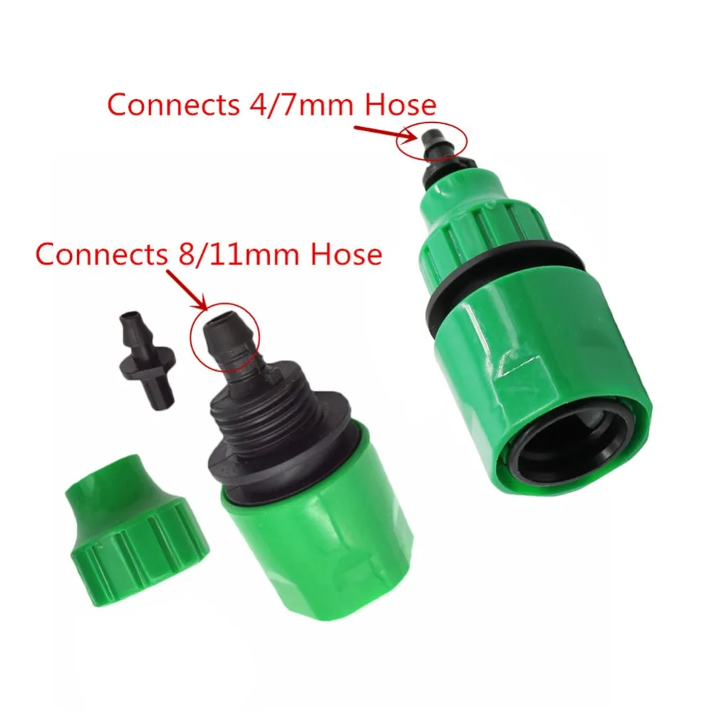 Pipe Fittings 4/7mm 8/11mm Hose Barbed 4/7 Hose Quick Connectors Garden Water Tap Irrigation Drip Irrigation Quick Coupling