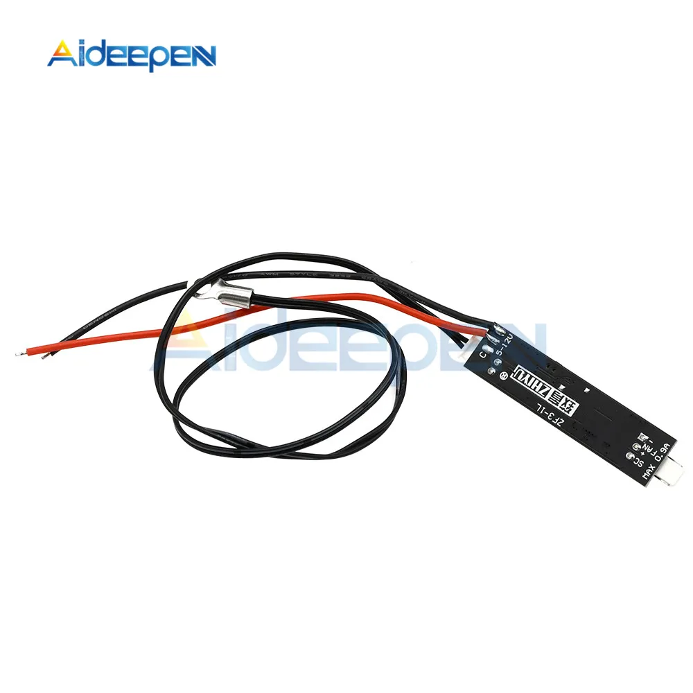 2-3 Wire DC 5V 12V PWM Fan Speed Controller Governor NTC 50K Temperature Probe Sensor 40cm Temperature Controller Speed Governor