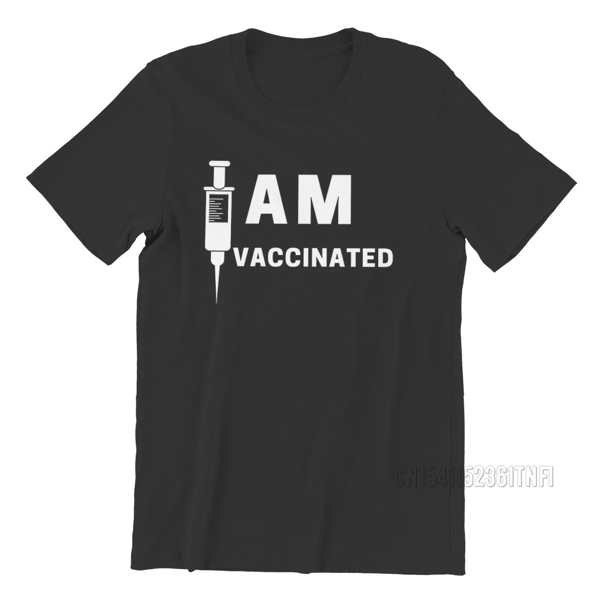 2021 Survived I Am Vaccinated T Shirt Harajuku Male Alternative Top Quality Tshirt Big Size Crew Neck Men Clothes