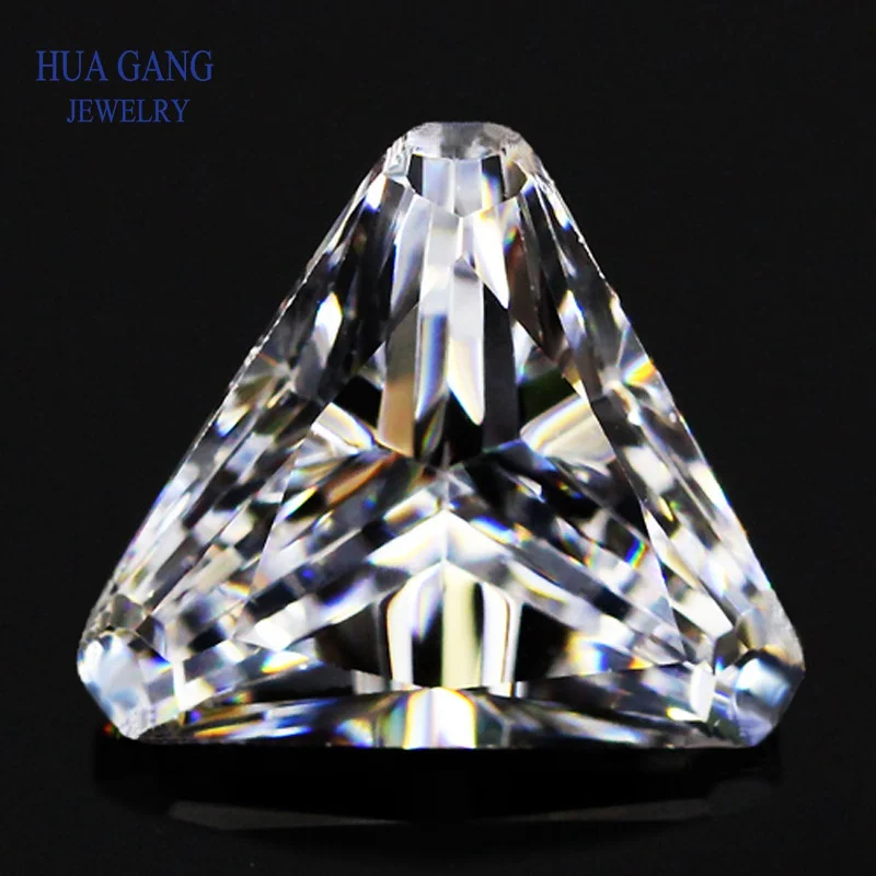 5A Triangle Shape Cubic Zirconia Stone Multicolor Brilliant Cut Loose CZ Synthetic Gems Beads For Jewelry