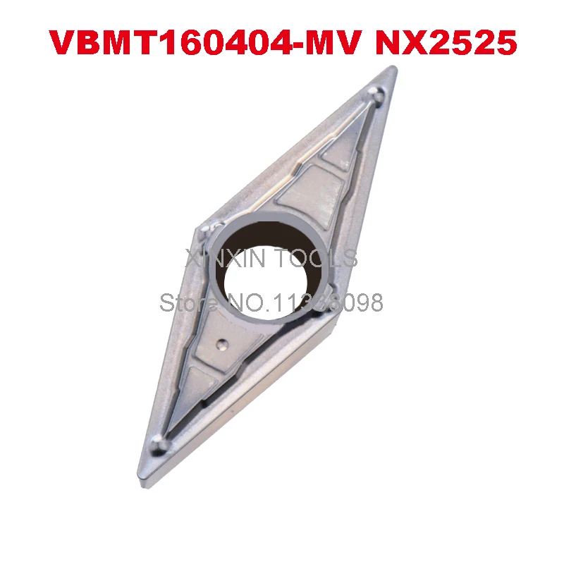 

VBMT160404-MV NX2525 VBMT160408 MV NX2525 100% original carbide inserts for lathe turning tool holder machine SVJBR VBMT1604