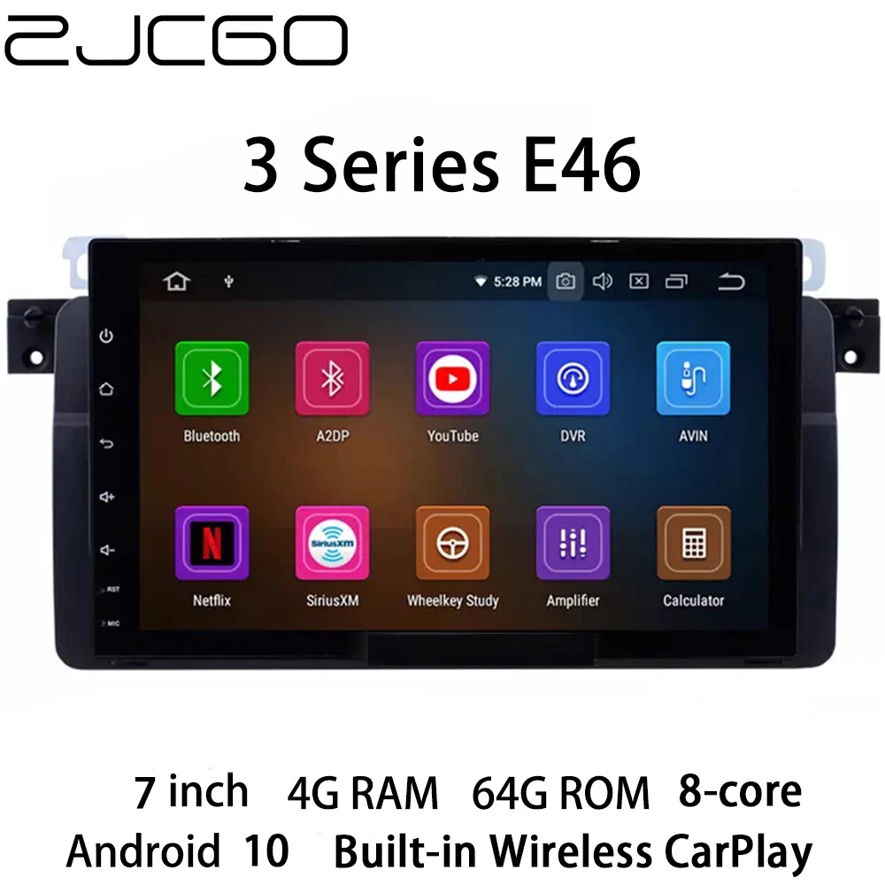 

ZJCGO Car Multimedia Player Stereo GPS Radio Navigation Android 10 7 Inch Screen for BMW 3 Series E46 1997-2006