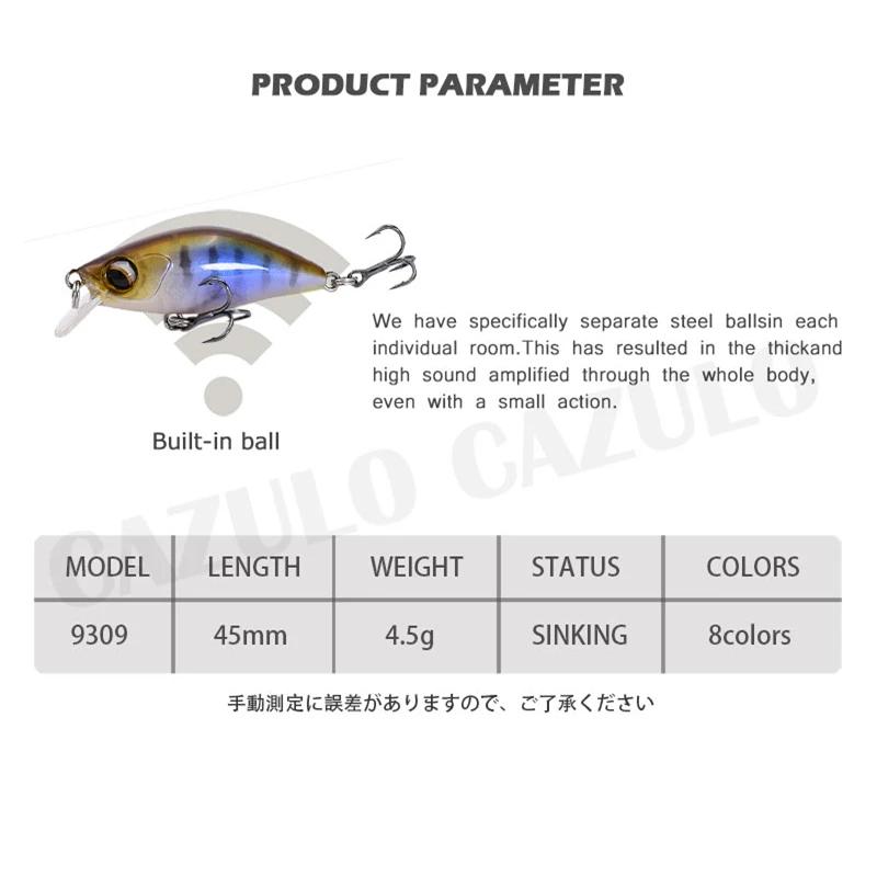 Sinking Minnow Fishing Accessories Lures Isca Artificial Weights 4.5g 45mm Pesca Accesorios Mar Wobblers Carp Fish Tackle Leurre
