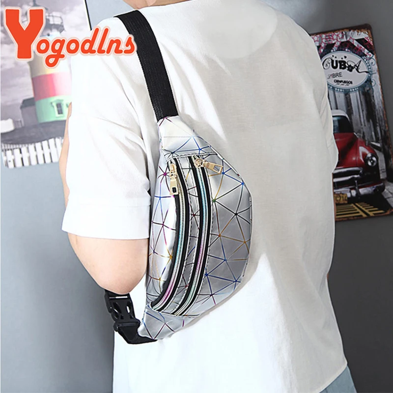 Yogodlns Waist Bags Women Fanny Pack female banana Belt Bag Wallet Bag Holographic Waist Packs Laser Phone Chest Pouch