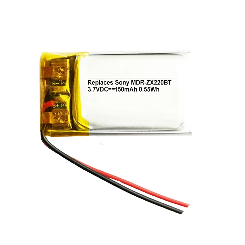 New Battery For Sony MDR-ZX220BT Accumulator 150mAh Full Replacement Batterie 2-wire+tools