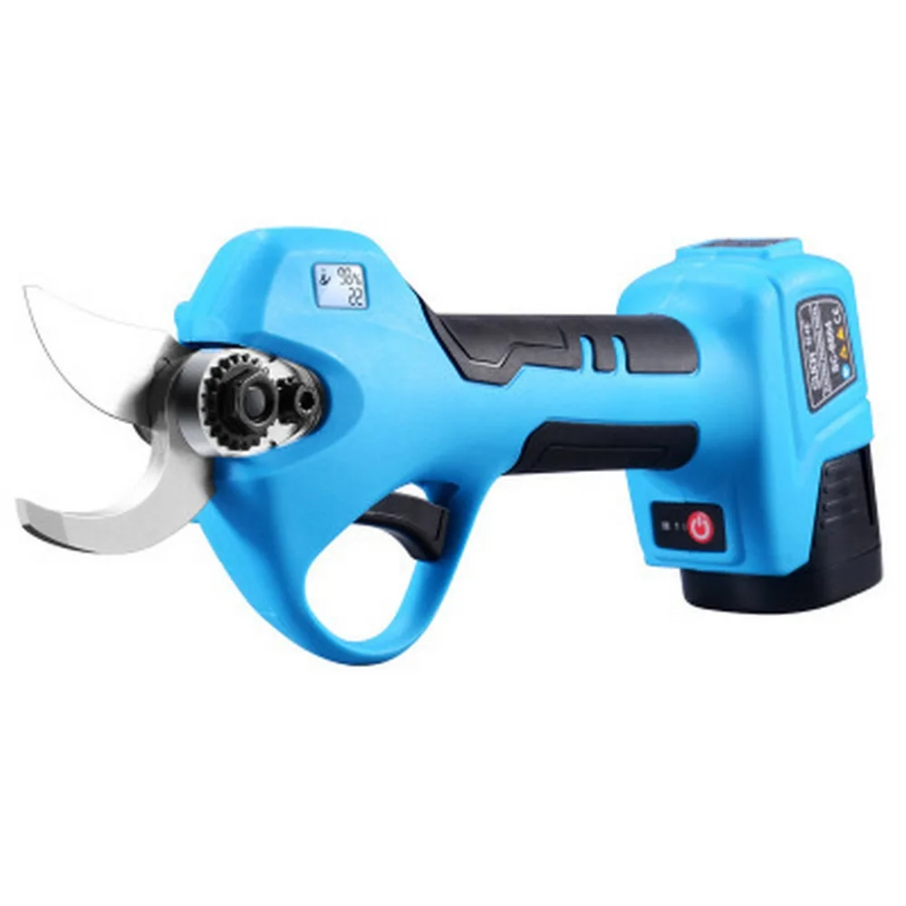 Cordless Electric Pruning Shears LCD Screen Pruner Efficient Scissors Fruit Tree Bonsai Branches Cutter Tools Garden