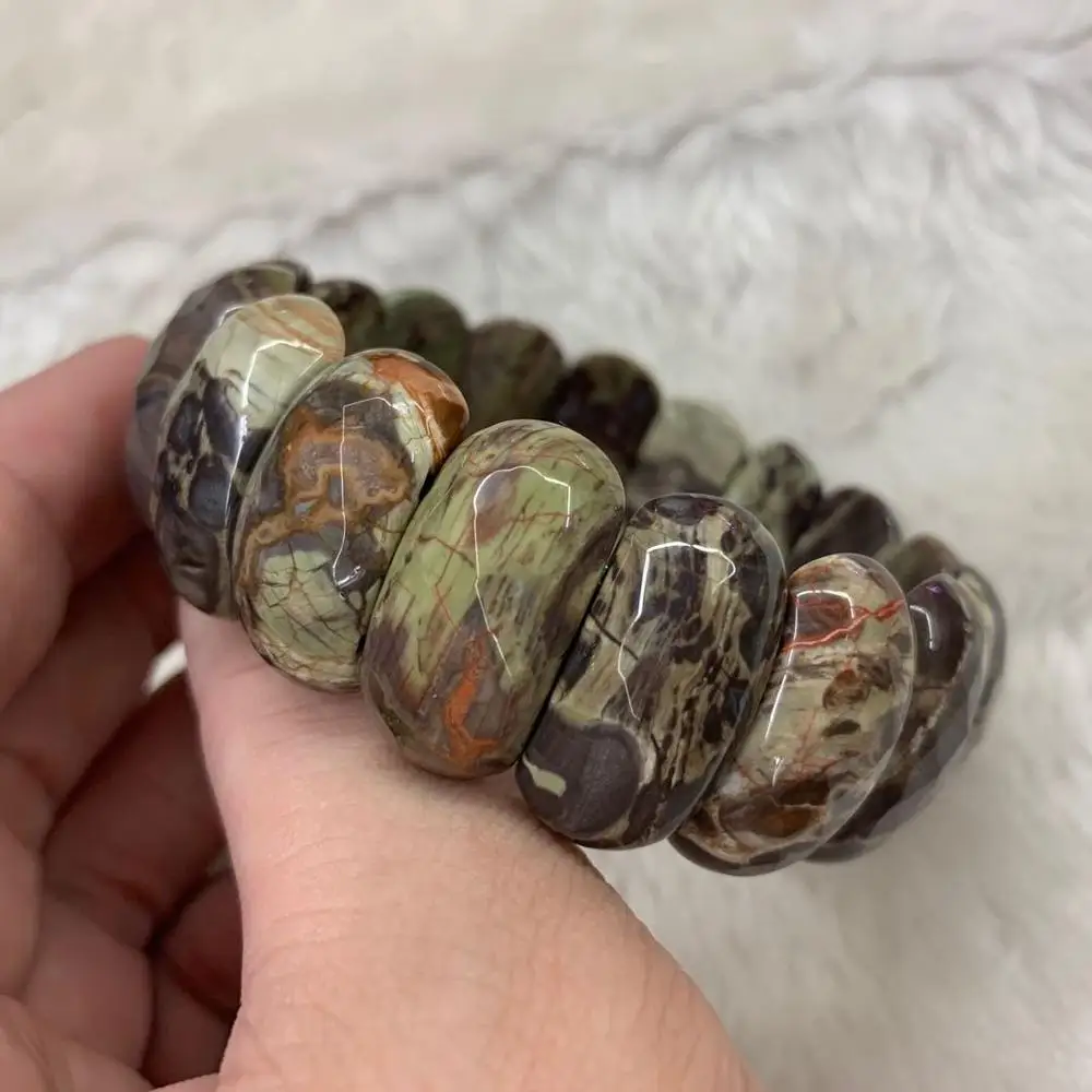 natural rainforest agates beads bracelet natural stone beads bracelet DIY jewelry for woman for man  wholesale