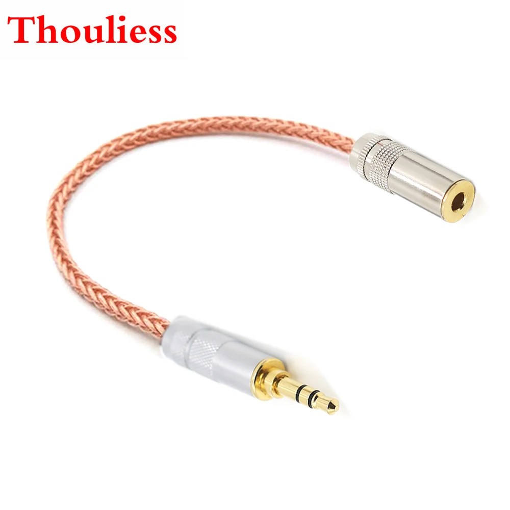 

Thouliess 4.4mm Balanced Female to 3.5mm Stereo Male Plug 7N OCC Amplifier Adapter Cable 8 Shares Gold Plated for SONY Player