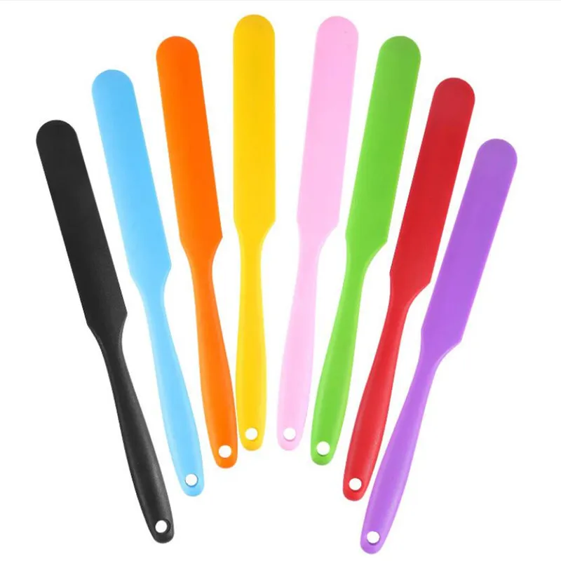 Long Handle Silicone Spatula Heat Resistant Flexible Non-Stick Slim Spatula Cake Cream Mixer Scraper Jars Blender Baking Tools