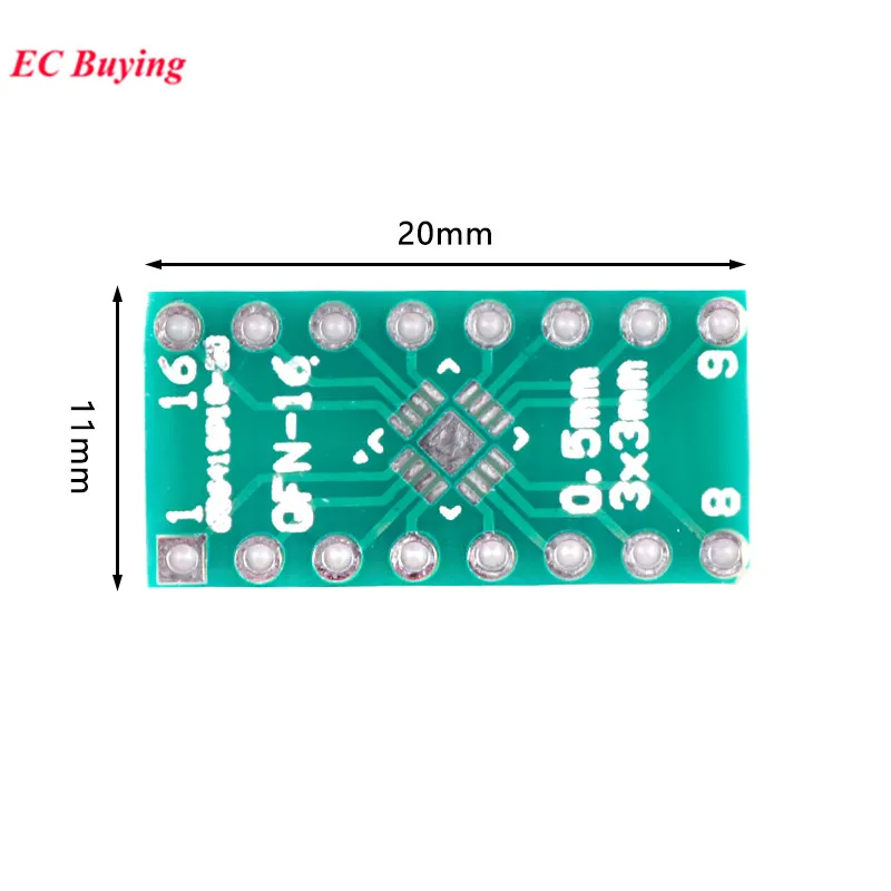 20/10 個 LGA16 QFN16 転送ボードアダプタ PCB ピンボード SMD から DIP16 DIP ピン IC テストプレート 0.5 ミリメートル 2.54 ミリメートルピッチコンバータソケット