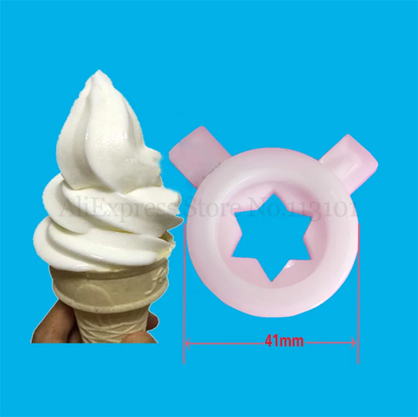 3 In 1 Modeling Lids 37mm Inner Diameter Caps Spare Part Hexagram Star Nozzle Fittings Of Soft Serve Ice Cream Machines