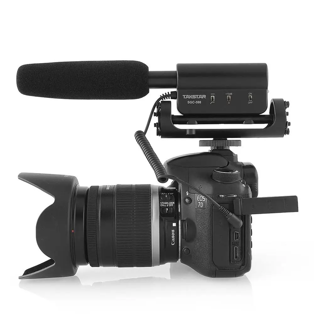 Takstar SGC-598 Photography Interview Shotgun MIC Microphone for Nikon Canon DSLR Camera DV Camcorder for Vloggers/Videomaker