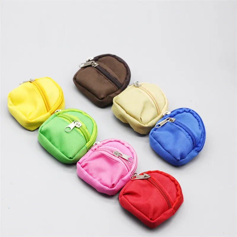 New 1 piece Double shoulders Backpack Mini 14 Color Cute Backpack For Barbie BJD Blyth SD Doll Dress Up Accessories