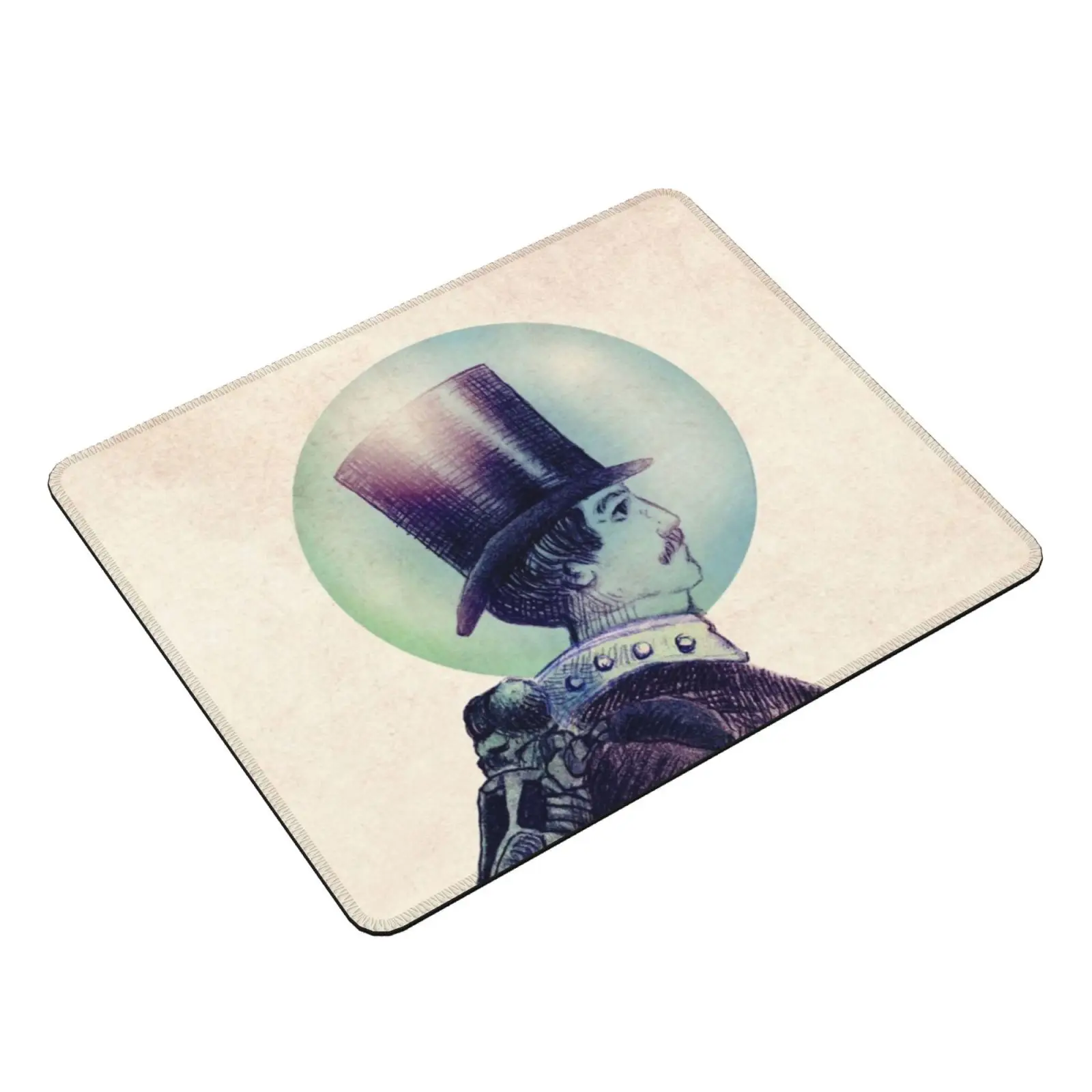 Inspector Dragonfly Mouse Pad DIY Print Cushion Vintage Surreal Top Hat Purple Funny Dragonfly Insect Gentleman