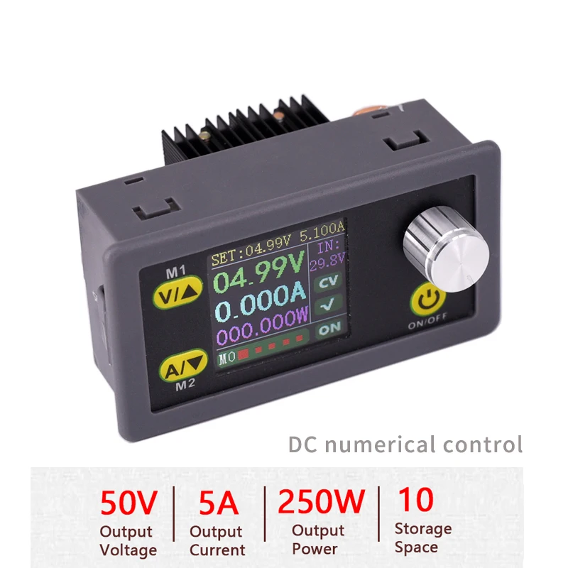 DC DC Buck Converter CC CV Power Module 50V5A Adjustable Regulated  supply Voltmeter ammeter CNC 250W RS485 USB  Communication