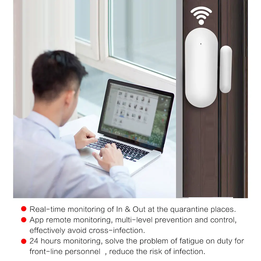 GauTone PB69 TUYA Smart Wifi Door Sensor Home Security Alert Security Alarm Window Detector APP Notification Smart Life