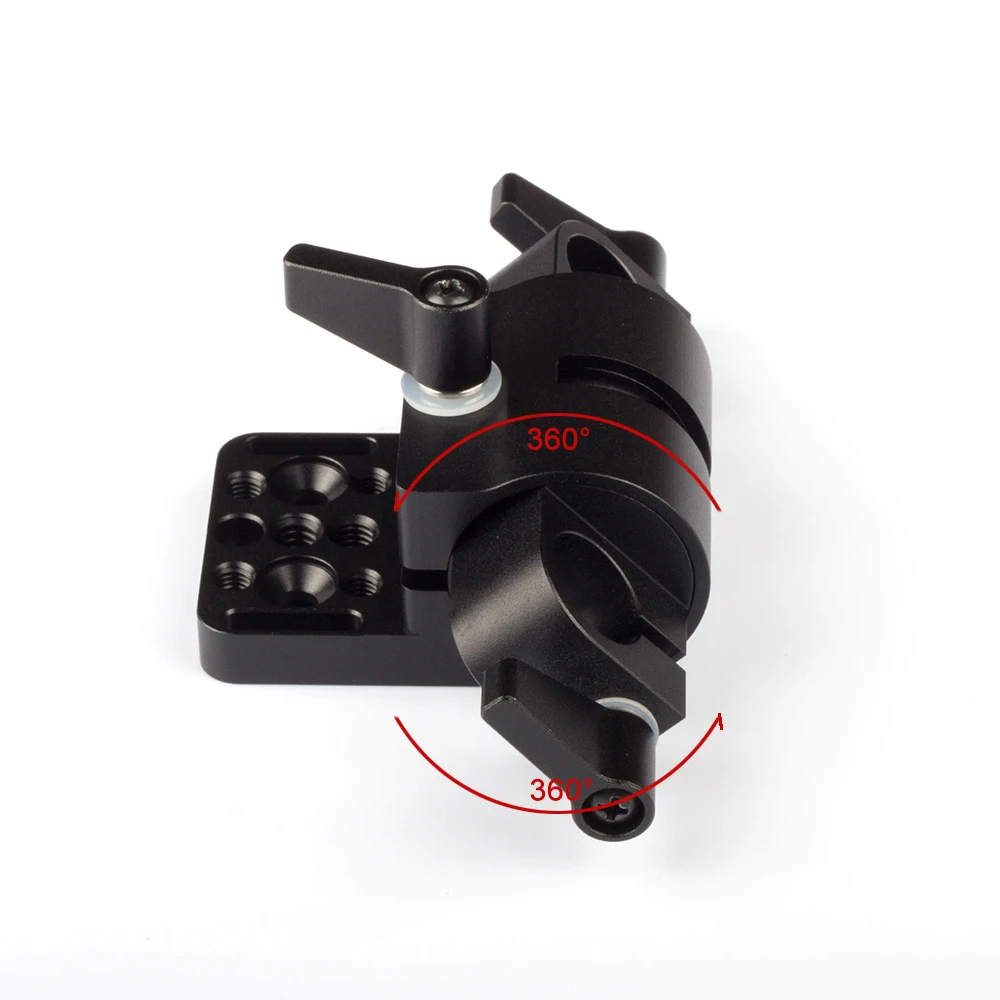 360 stopni obrotowy 15mm zacisk pręta Adapter do montażu fr płyta serowa 4K 8K kamera Rig Gimbal zasilacz v-mount v-lock bateria