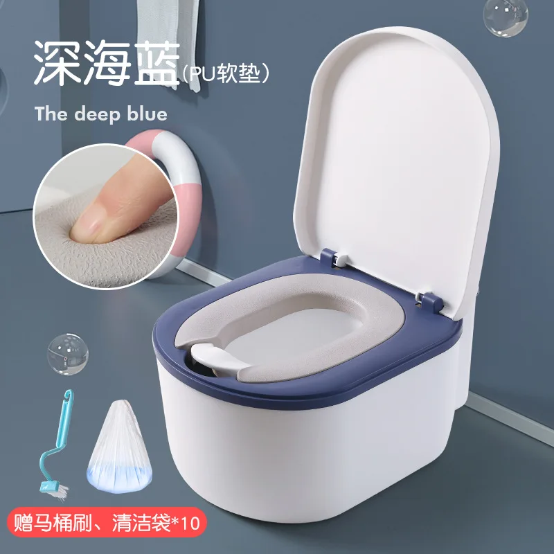 Children\'s Simulation Toilet Urine Splash Home Practical Training Potty Large Separate Design Easy Cleaning Kid\'s Toilet