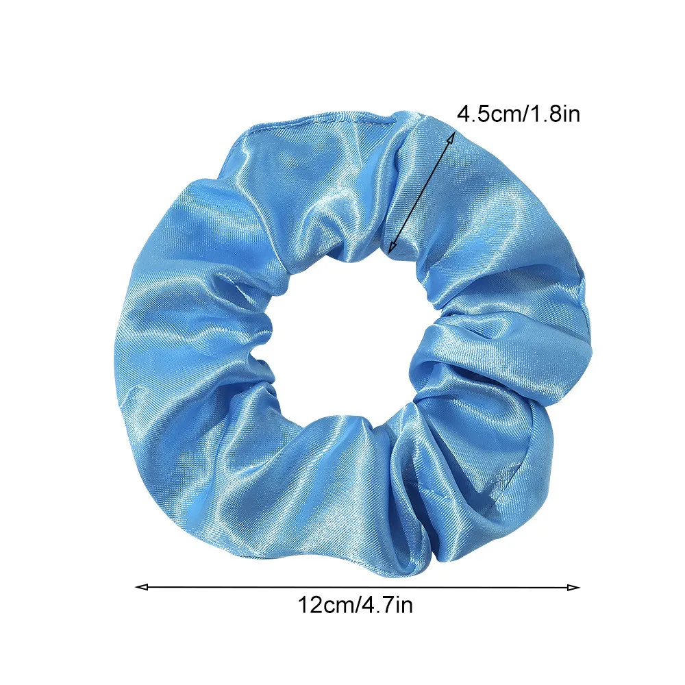 Fashion Mixed Color Hair Scrunchies For Woman LED large Hair Ring Bright Satin Hair Accessories Luminous Light Hair Accessories