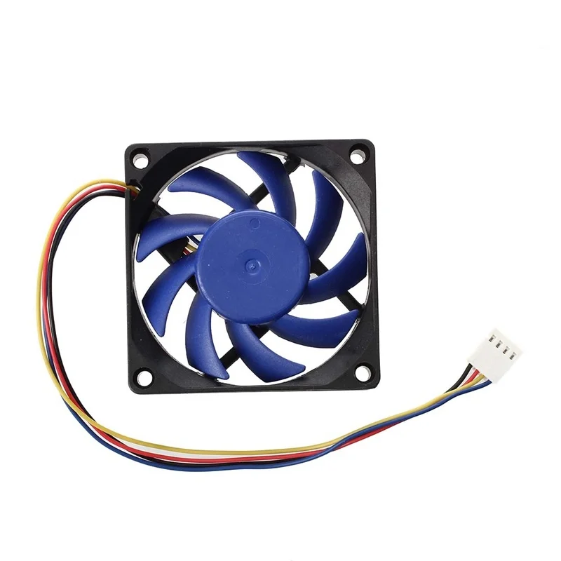 12V DC 32 70mm 4-Pin Computer Case CFM PWM CPU PC Fan Blue & Black