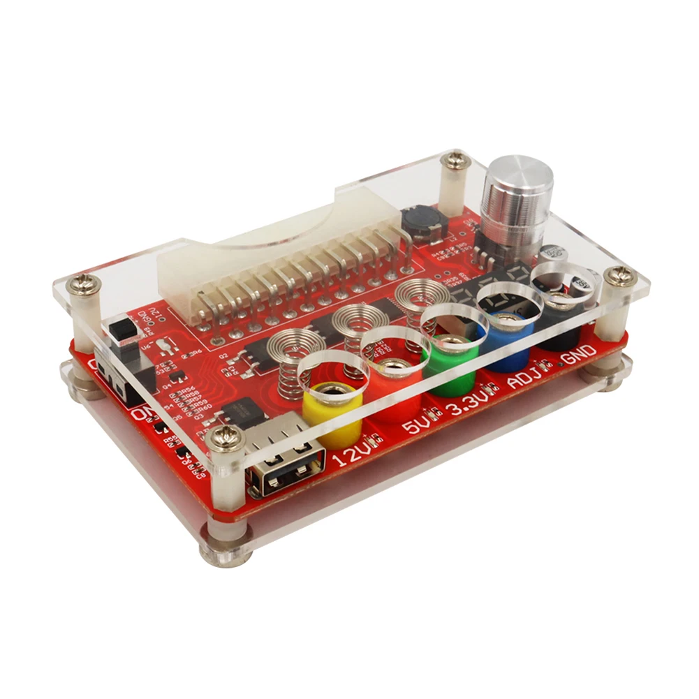 Nguồn Điện Cung Cấp Đột Phá Ban Vỏ Acrylic Để Bàn Khung Xe ATX Adapter Bảng ADJ Cảm Ứng Cảm Biến Bộ