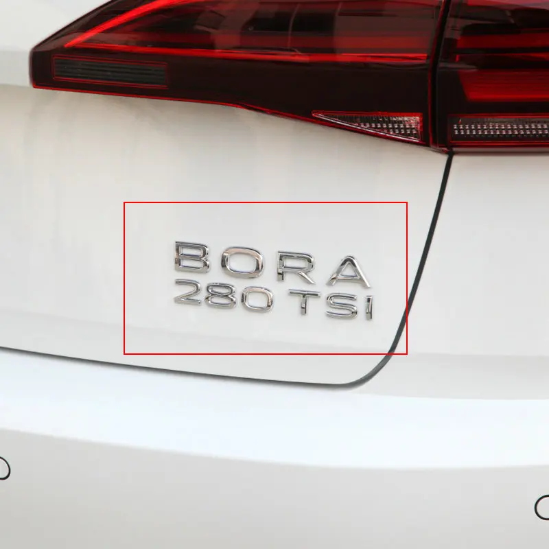 Apply to Bora New Bora 2021 Trunk lettering Luggage compartment label 280 TSI 380TSI 380TSI Electroplated silver