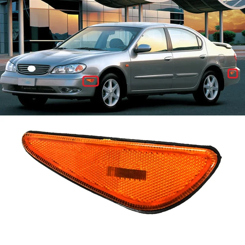 Yasong Bumper Reflector Fog Light For Nissan Cefiro Maxima A33 98-04 Tail Lamp Reflector Light Stop Lamps Brake Lamp Turn Lights