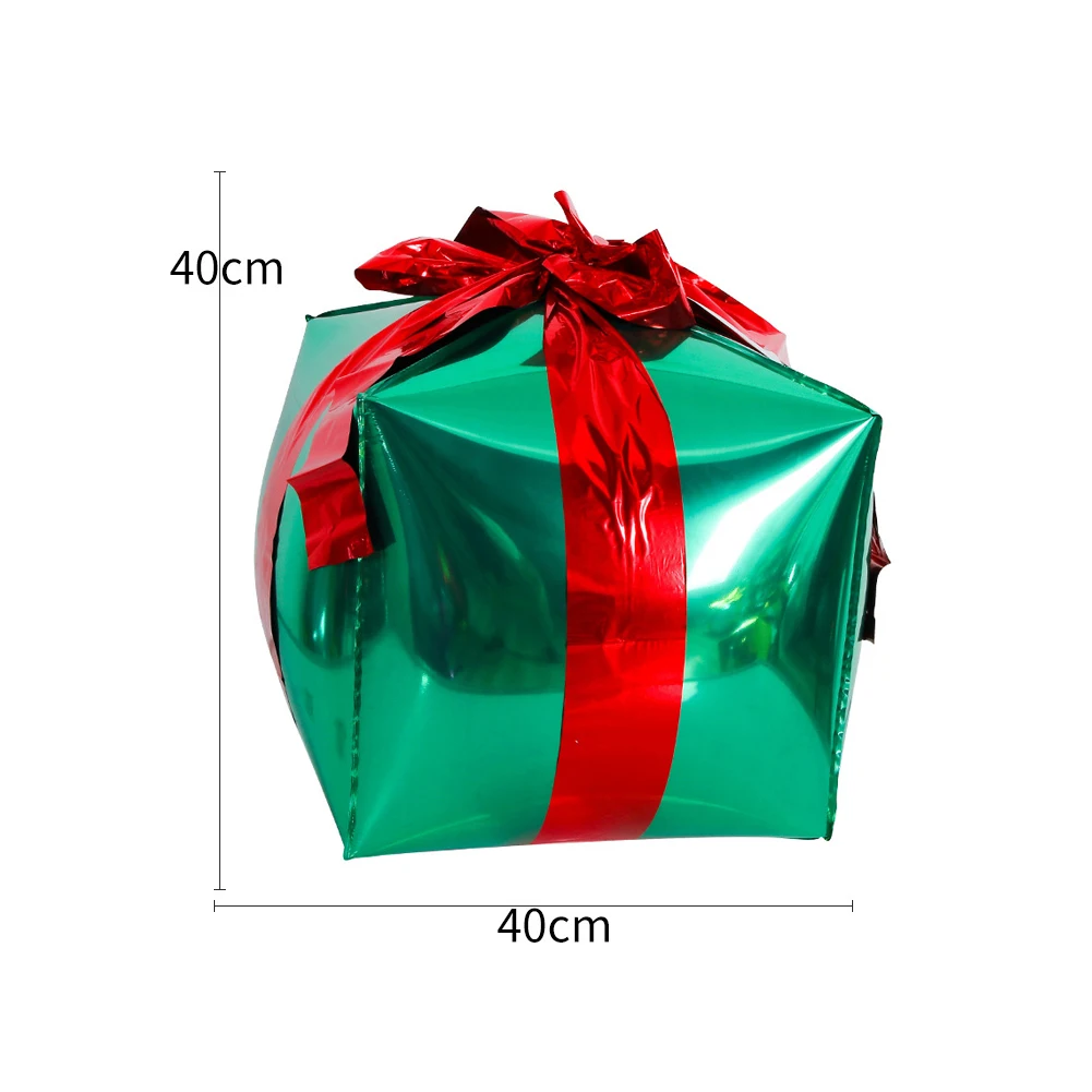 Gift Box Foil Balloons for Christmas Party Decorations 22inch Present Box Cube  Helium Balloon for Wedding Halloween Party Decor