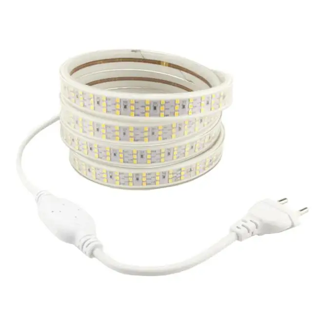 276Leds/m SMD 2835 Led Strip Light AC 220V 230V High Bright Led Light Strip Waterproof Led diode tape Warm White/White